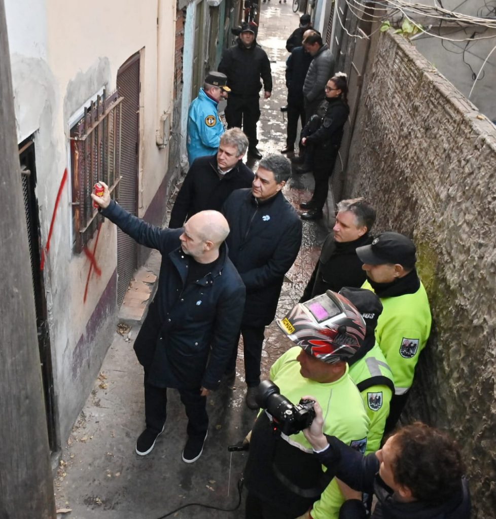 Horacio Rodriguez Larreta en cierre de búnker en Zavaleta.